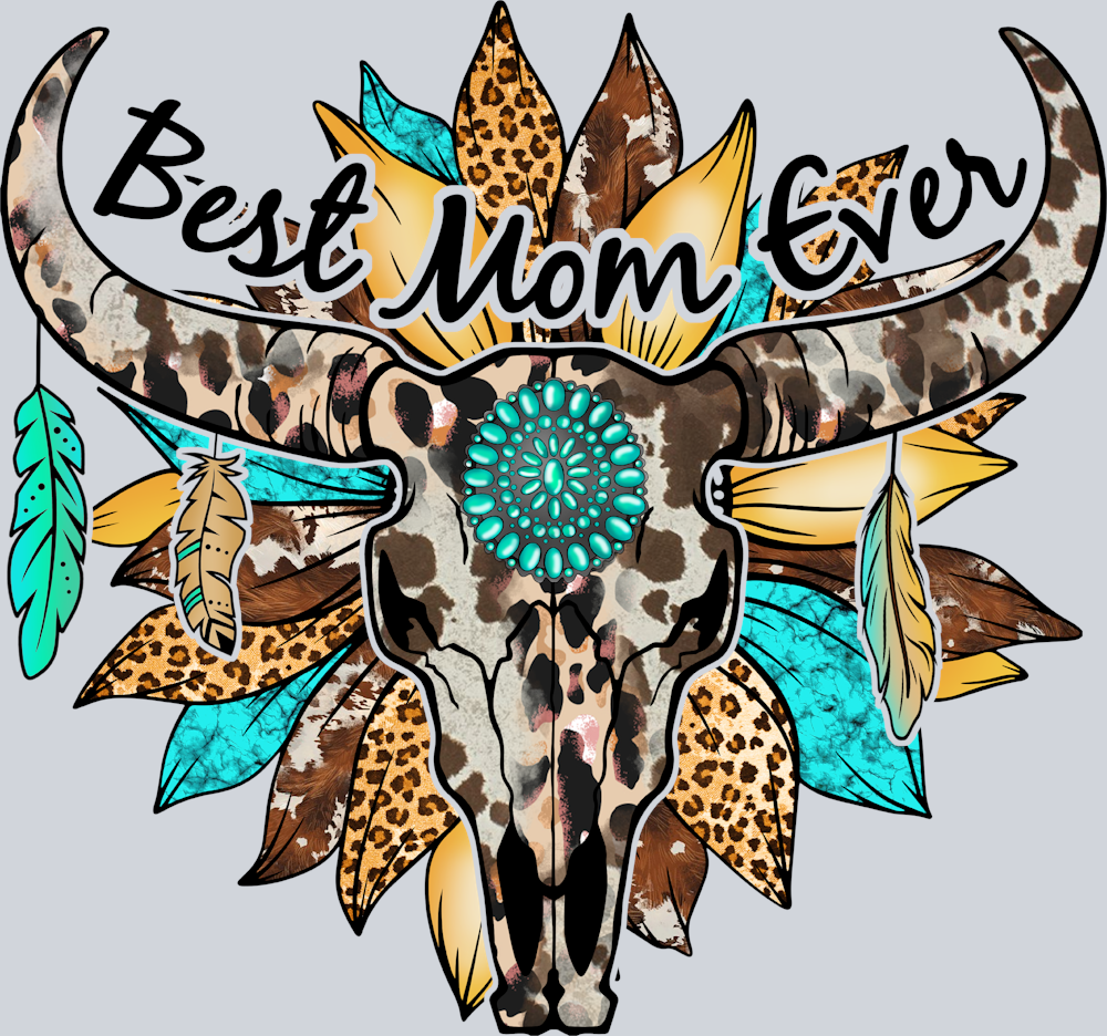 Best Mom Ever Skull - STK00551 (DTF Transfers)