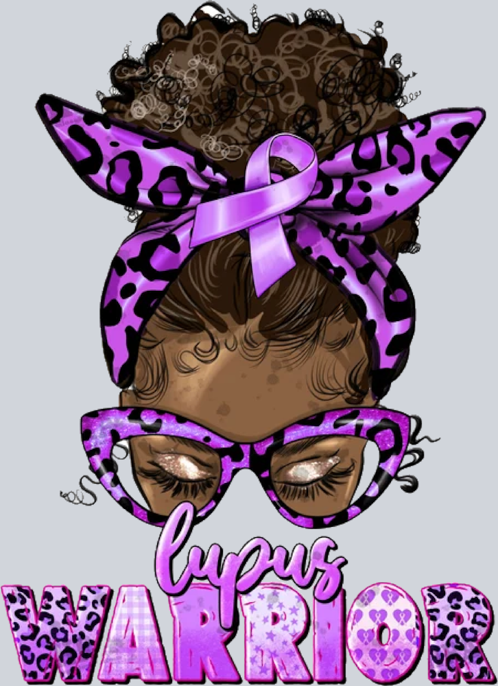 Afro Messy Bun Lupus Warrior - STK00073 (DTF Transfers)