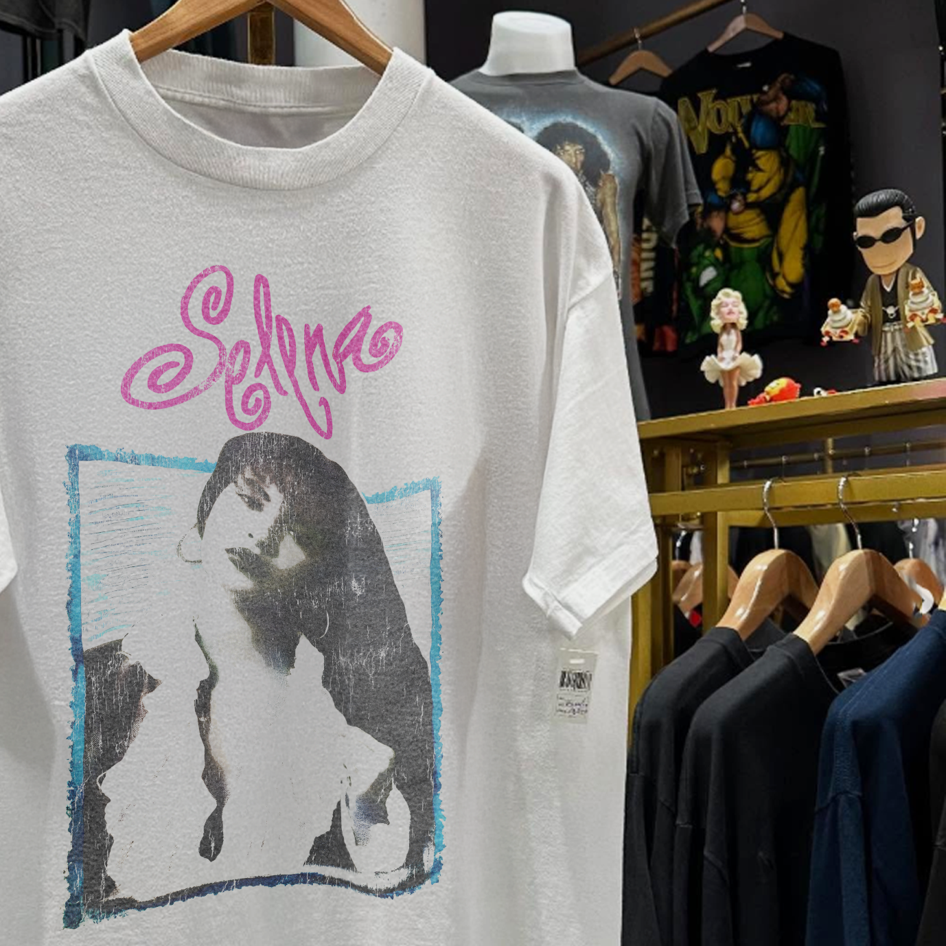 90S Selena Rare Washed White T-Shirt