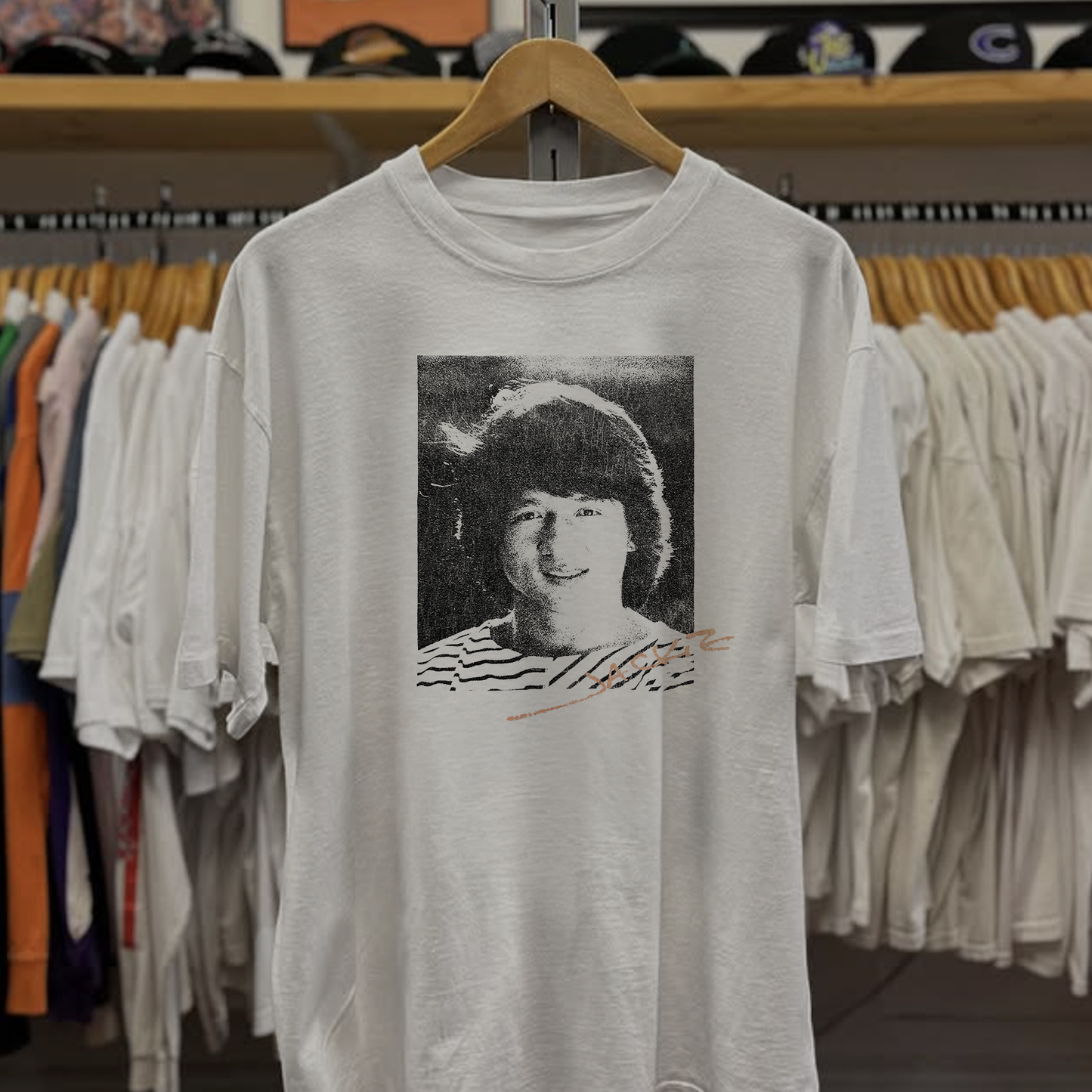 1980s Jackie Chan Washed White Tee