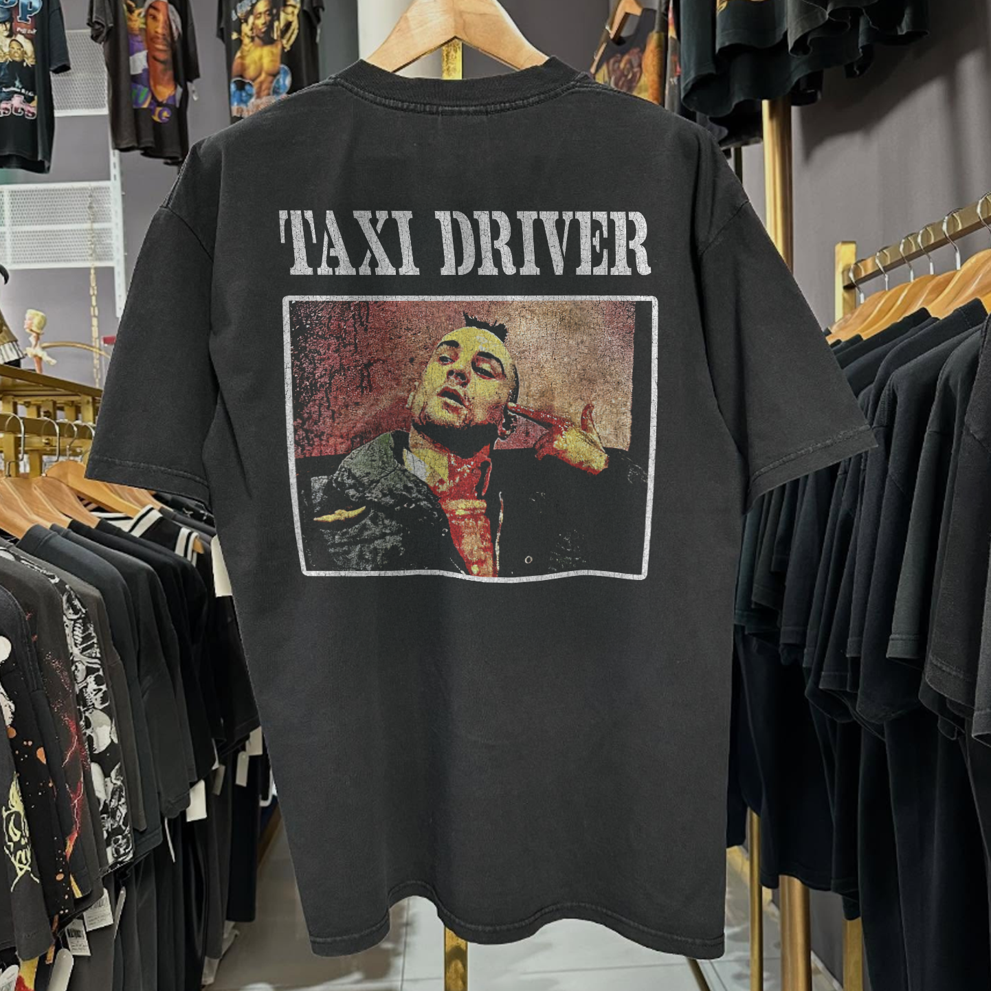 Taxi Driver 'You Talkin To Me?!' Rare Washed Black T-Shirt
