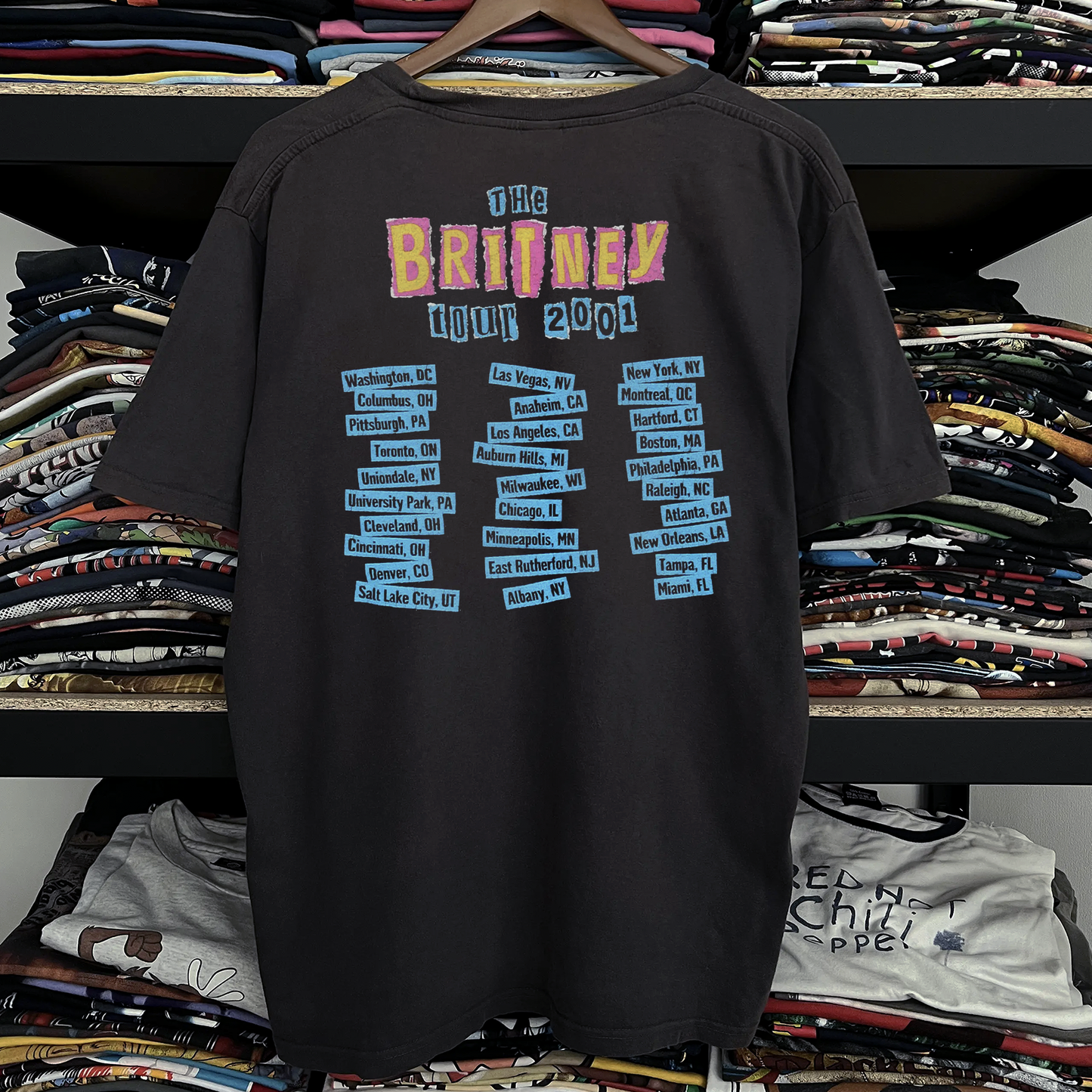 2001 Britney Spears Tour Washed Black Tee