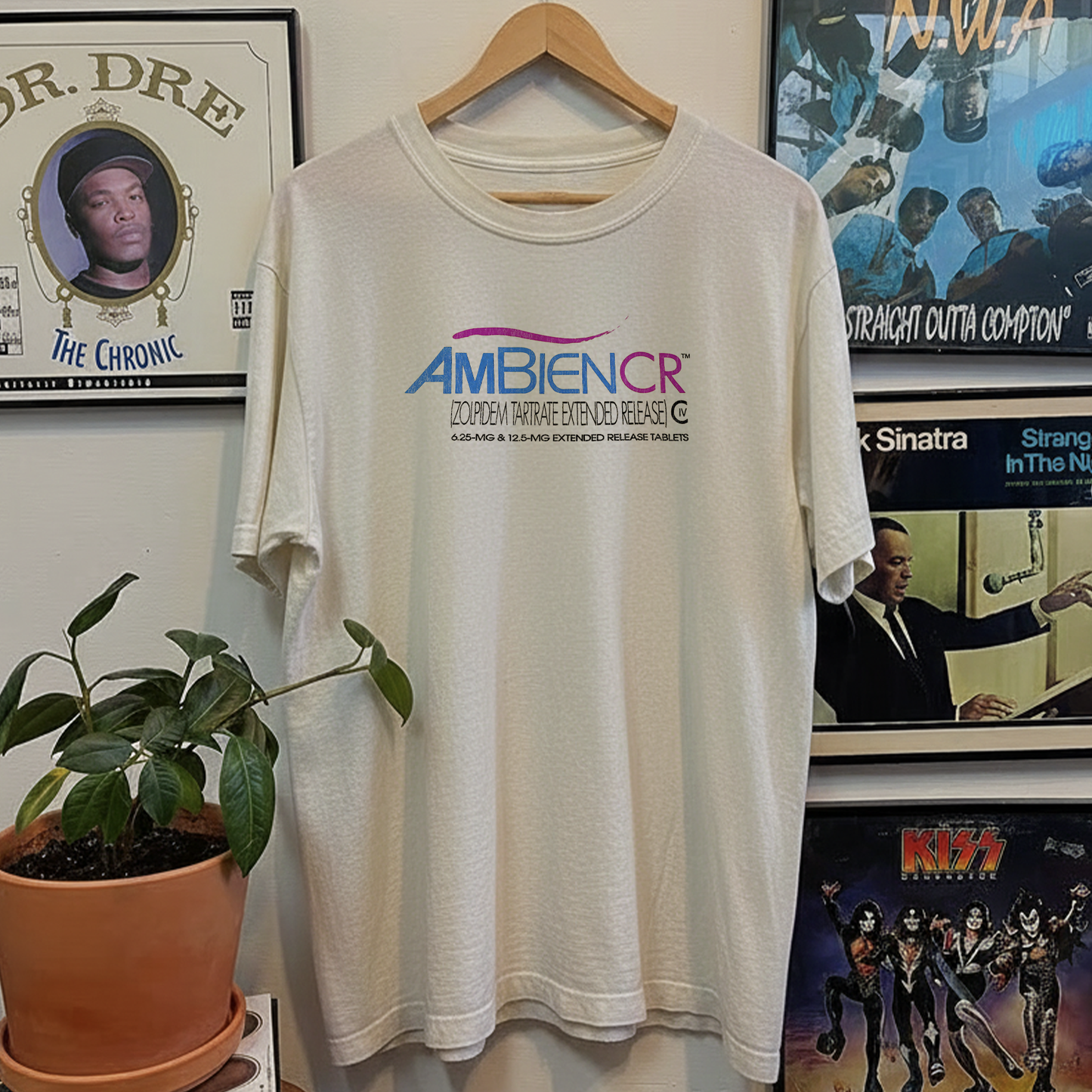 Rare Ambien CR Washed White Tee