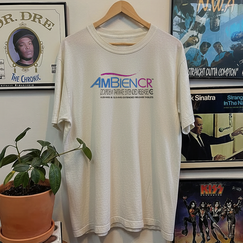 Rare Ambien CR Washed White Tee