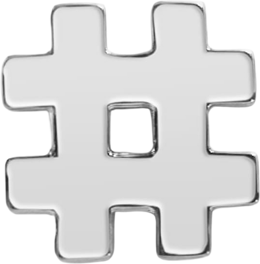 Slider Block Hashtag Charm
