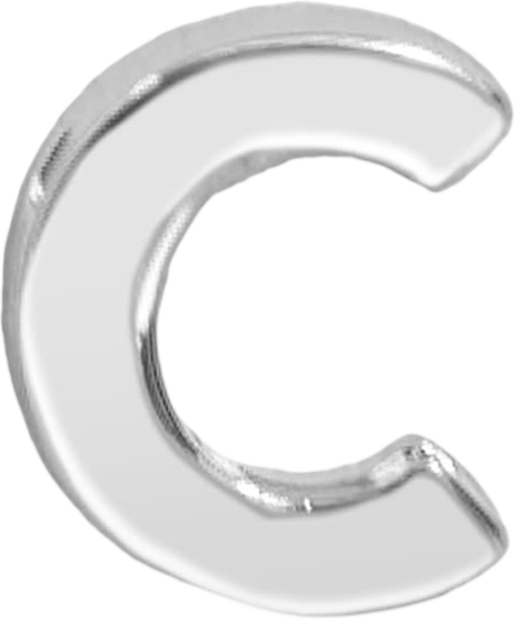 Slider Block Letter Charm