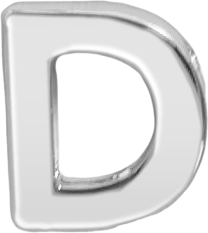 Slider Block Letter Charm