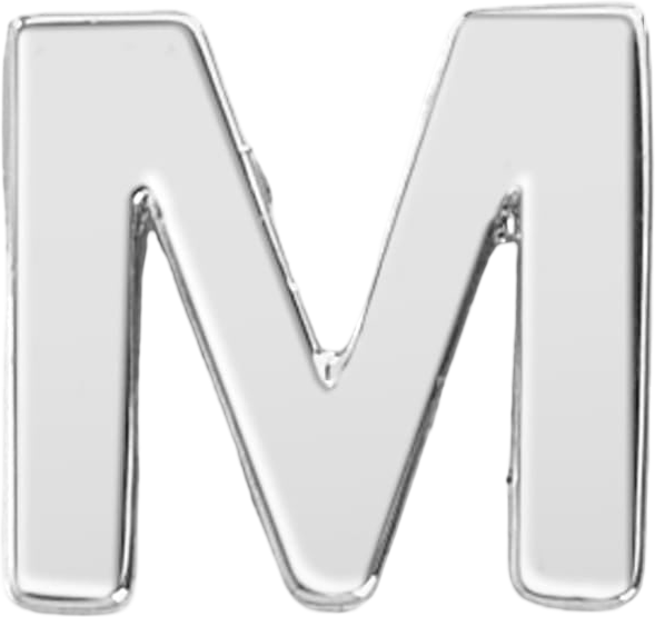 Slider Block Letter Charm