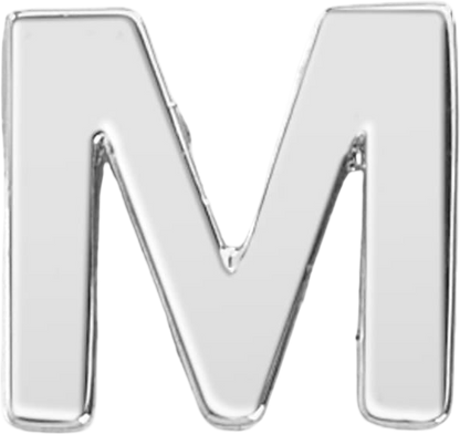 Slider Block Letter Charm