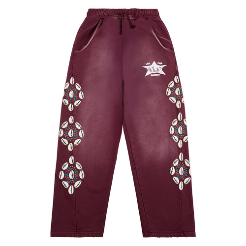 Cowrie Shell Sweatpant | Maroon