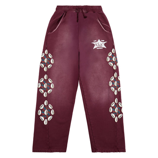 Cowrie Shell Sweatpant | Maroon