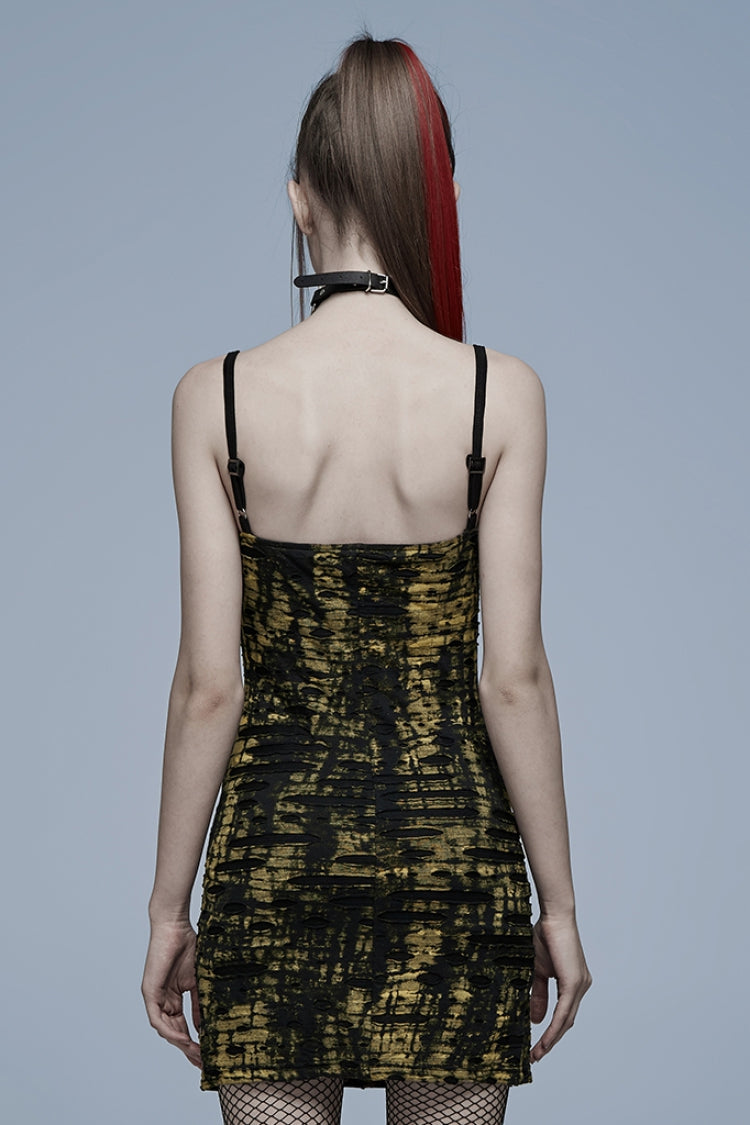 Abstract Print Women's Gothic Slip Dress 2 Colors