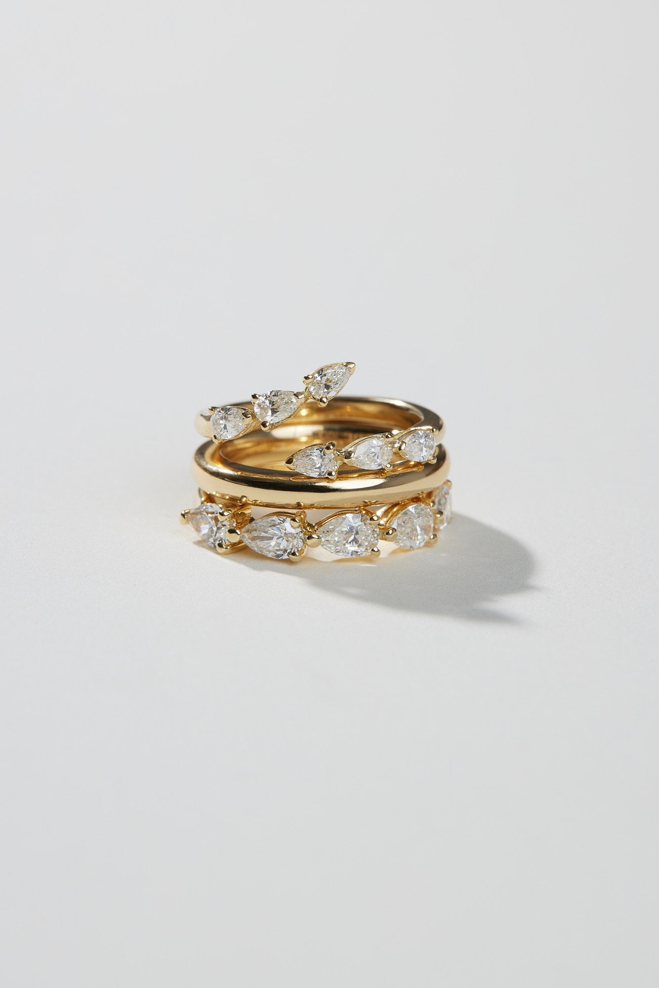 Pear Diamond Janie Wrap Ring | White Gold
