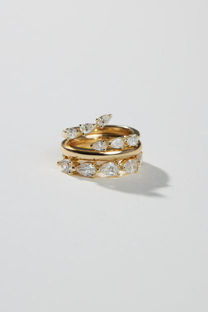Pear Diamond Janie Wrap Ring | White Gold