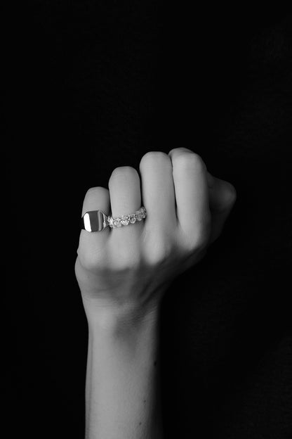Tallows Signet Ring | Silver or White Gold