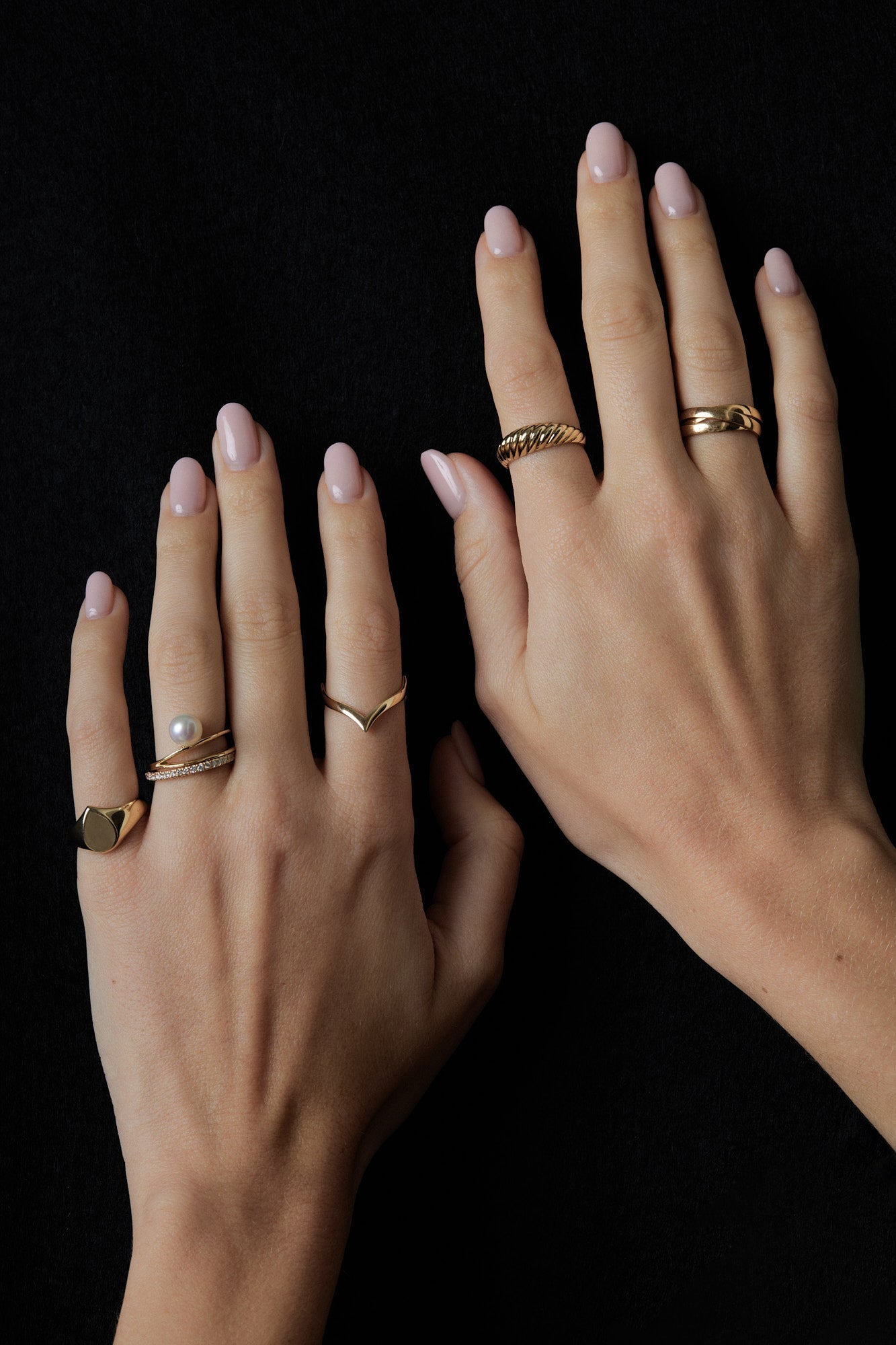 Sascha Triple Band Ring | 9K Yellow or Rose Gold