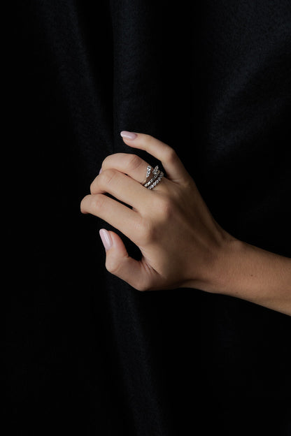 Baguette Diamond Ring | White Gold