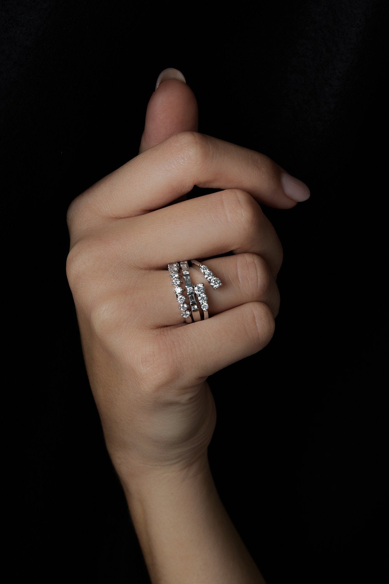 Baguette Diamond Ring | White Gold