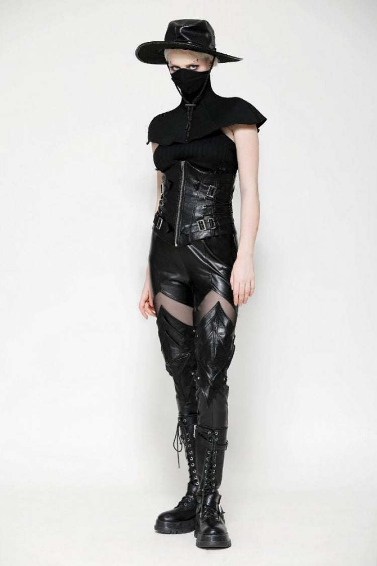 Black Bead High Collar Women's Gothic Punk Neckwear
