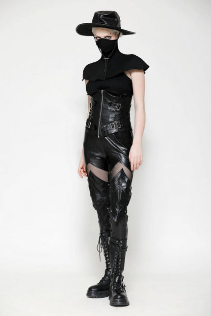 Black Bead High Collar Women's Gothic Punk Neckwear