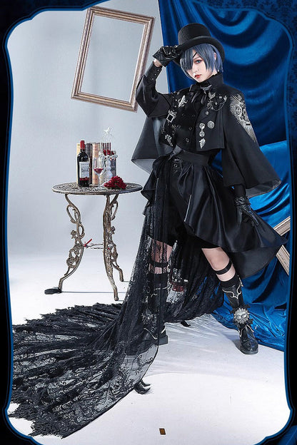 Black Butler Super Luxury Print Ouji Fashion Lolita Set