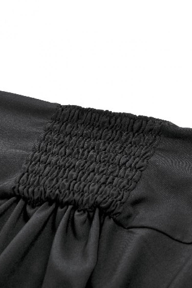 Black High Waisted Floral Printed Lace Mesh Women's Gothic Elegant Long Skirt