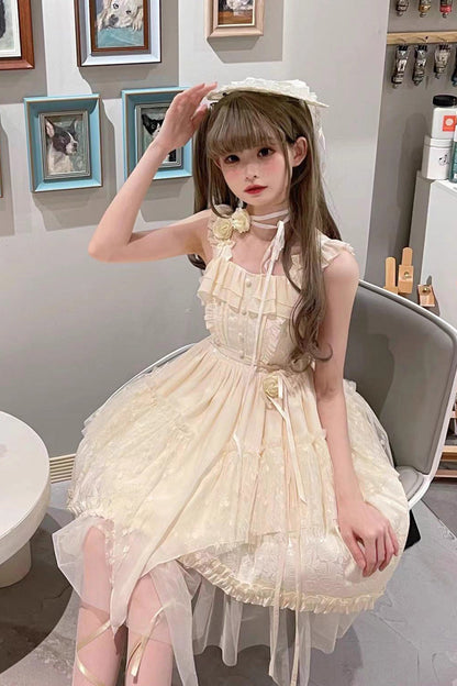 Apricot Rose Luna and Dawn Sweet Lolita Jsk Dress