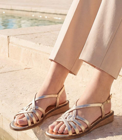 Seychelles Sunflower Fields Leather Wrap Sandals