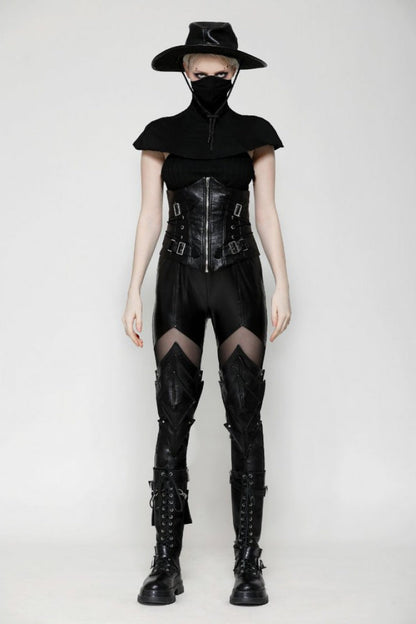 Black Bead High Collar Women's Gothic Punk Neckwear