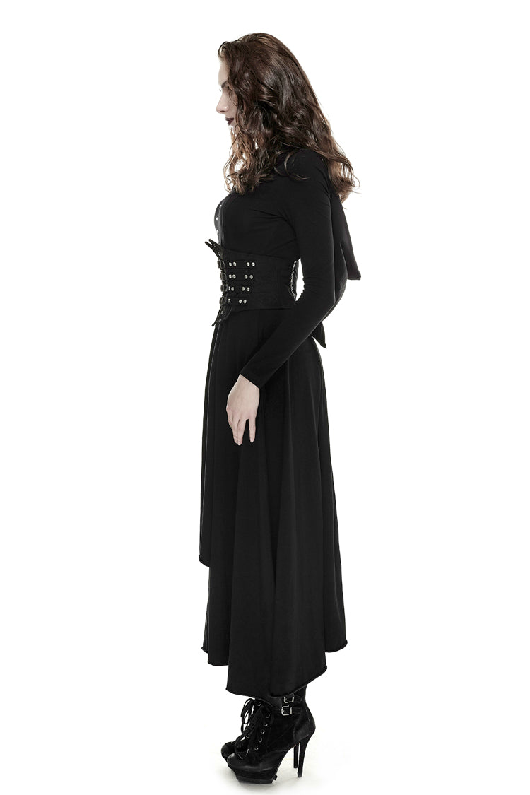 Black Metal Nails Metal Hasp Decoration Womens Steampunk Girdle