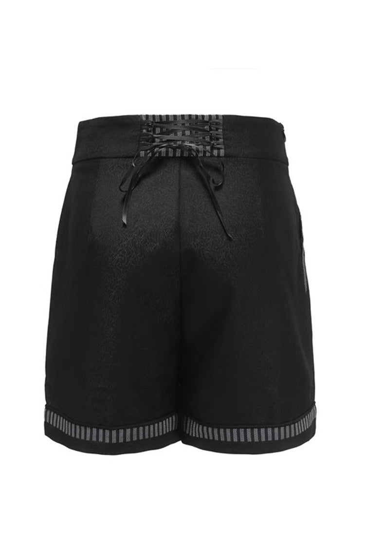 Black Eternal Dawn Retro Elegant Handsome Neutral Prince Gothic Ouji Shorts