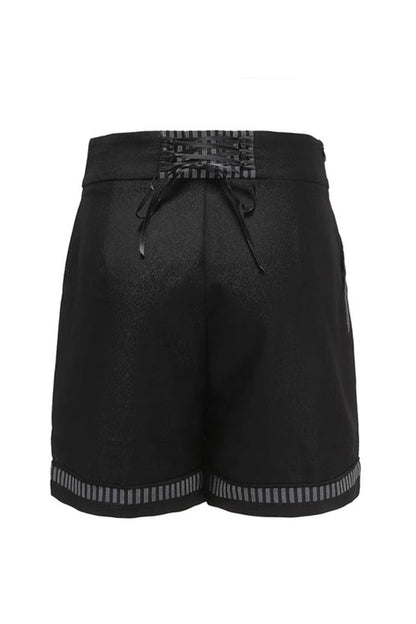 Black Eternal Dawn Retro Elegant Handsome Neutral Prince Gothic Ouji Shorts