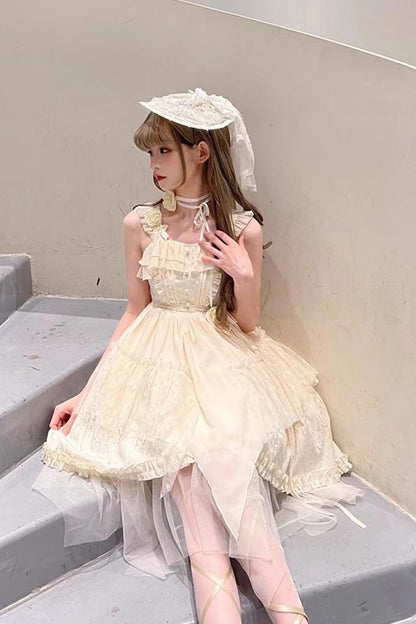 Apricot Rose Luna and Dawn Sweet Lolita Jsk Dress