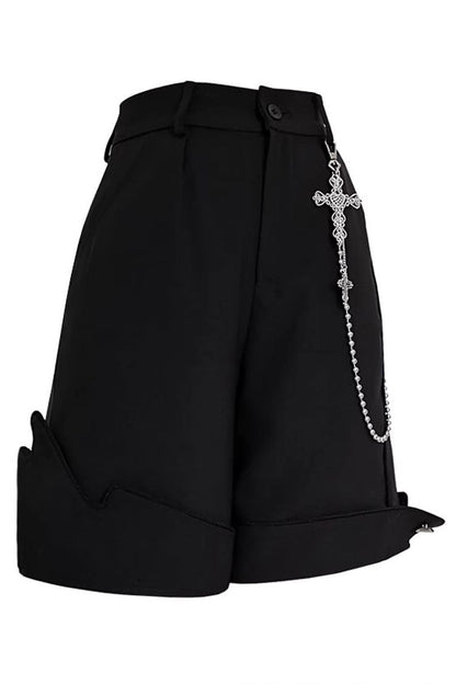 Black Irregular Ouji Fashion Lolita Shorts