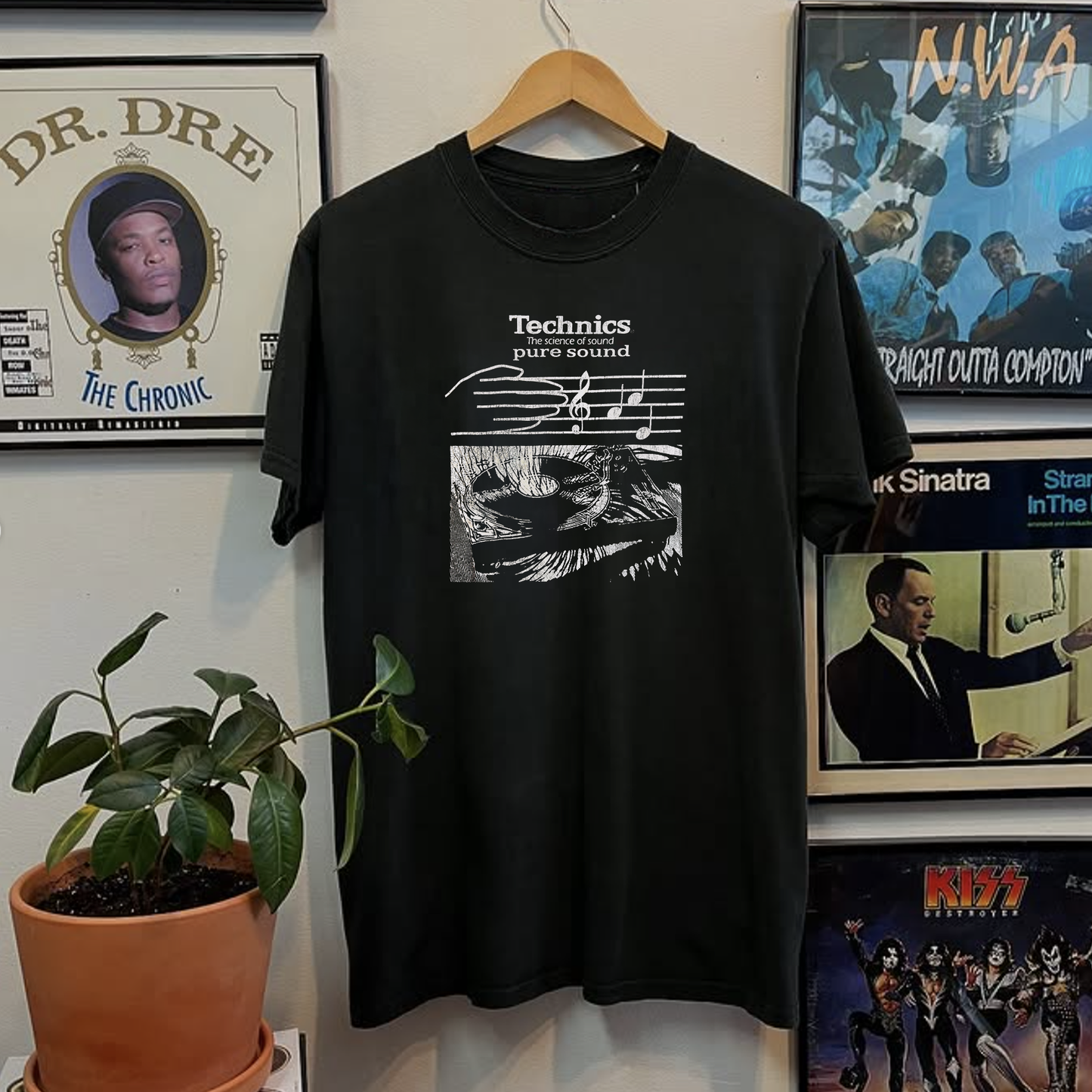 90s Technics Pure Sound Washed Black Tee