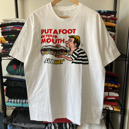 Vintage Subway Washed White Tee