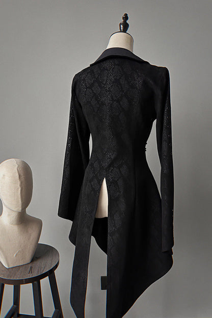 Black Long Sleeves Snake Print Ouji Fashion Gothic Lolita Coat