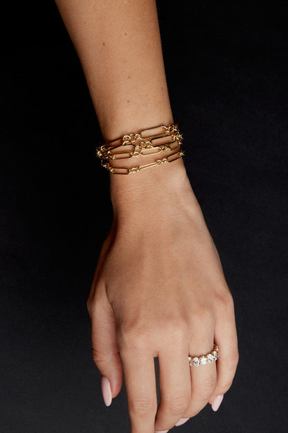 Medium Lennox Bracelet | Silver or White Gold