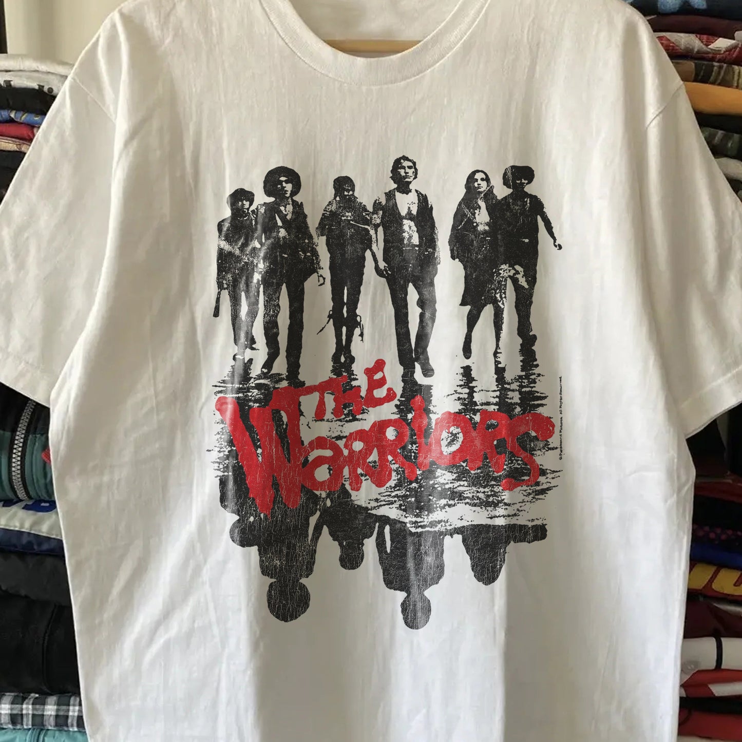 Late 90s The Warriors Washed White Tee