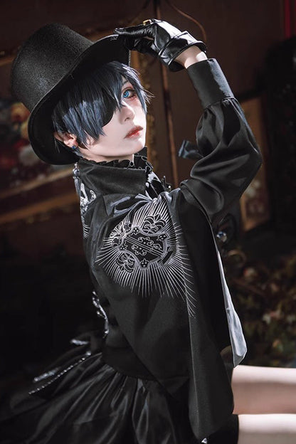 Black Butler Super Luxury Print Ouji Fashion Lolita Set
