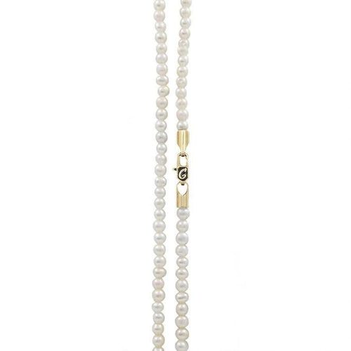 14" 3mm White Pearl Necklace