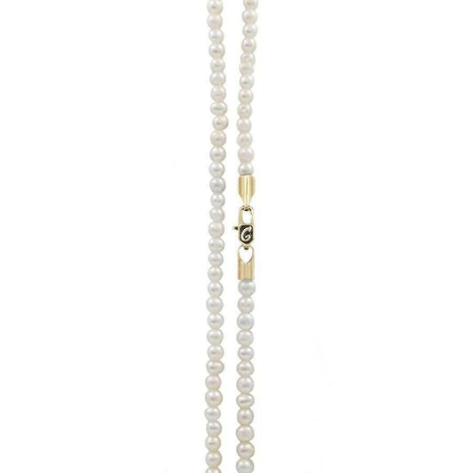14" 3mm White Pearl Necklace