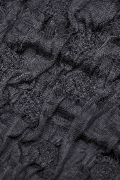Black Off Shoulder Halterneck Lace Crinkle Women's Gothic Tank Top
