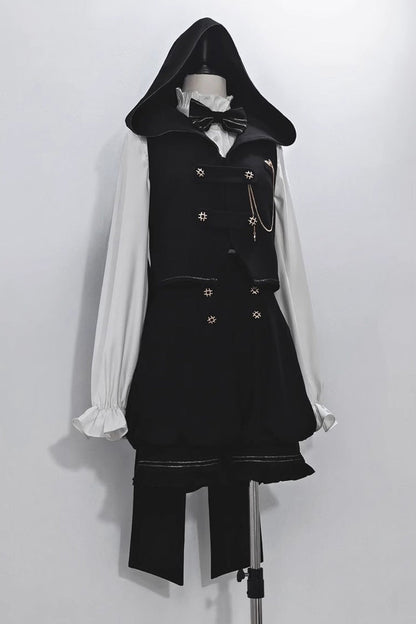 Black Anxious Rabbit Ouji Fashion Gothic Lolita Vest