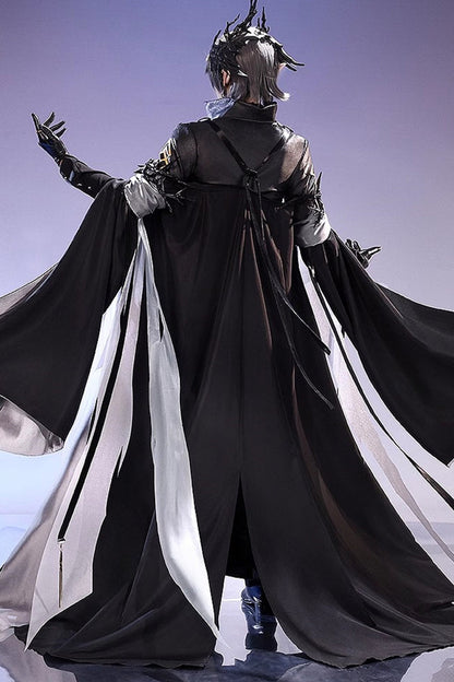 Black Prince Stand Collar Long Sleeves Print Lace-Up Gorgeous Cool Ouji Lolita Set