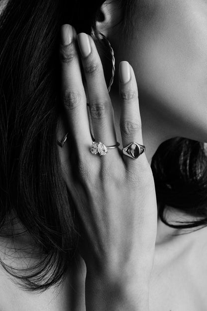 Marquise Signet Ring | Silver