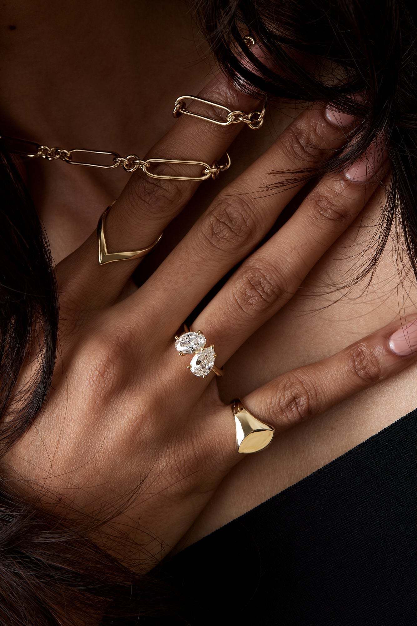 Marquise Signet Ring | Yellow Gold