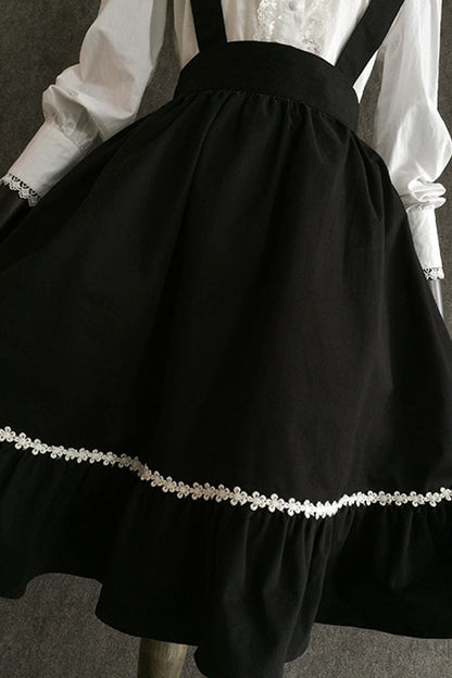 Black Devil Gothic Lolita Suspender Skirt