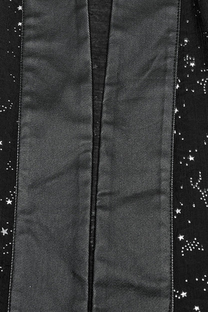 Black Half Sleeves Star Hollow Lace-Up Women's Gothic Coat