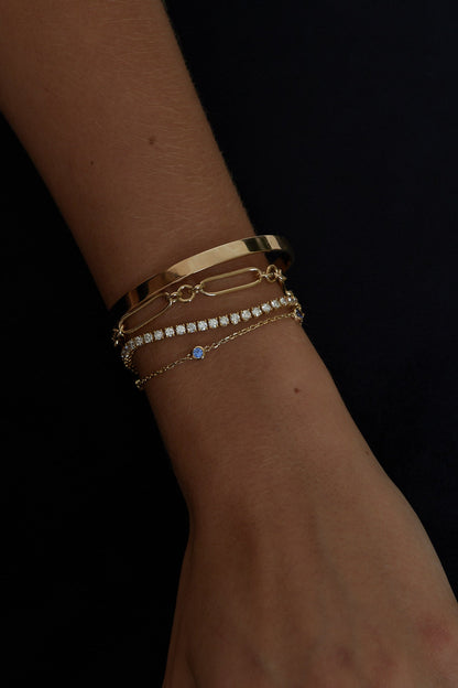 Large Lennox Bracelet | 9K Yellow or Rose Gold